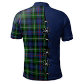 MacKenzie Modern Tartan Polo Shirt - Lion Rampant And Celtic Thistle Style